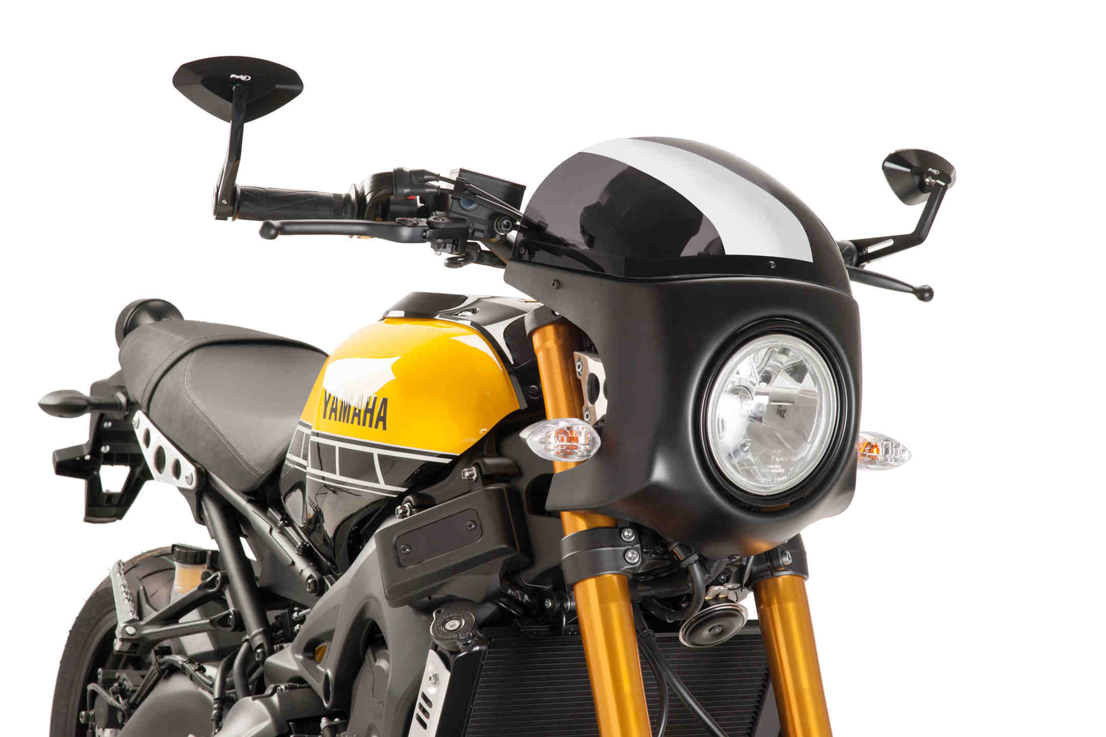 Puig Retro Semi Fairing | Black with Dark Smoke Screen | Moto Guzzi V7 III Stone 750 2017>2022 - Shop name