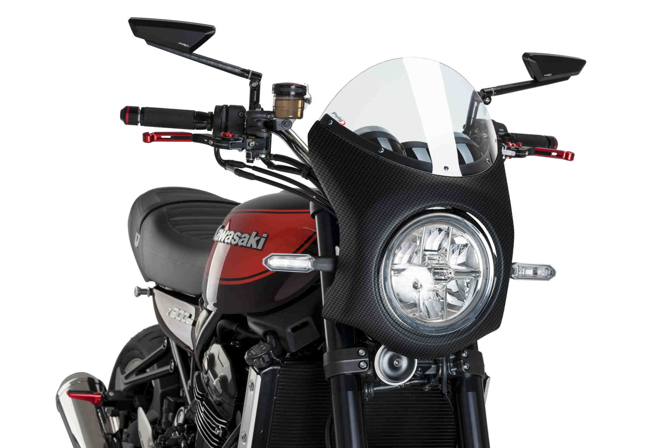 Puig Retro Semi Fairing | Carbon Look with Clear Screen | Kawasaki Z 900 RS 2017>Current - Shop name