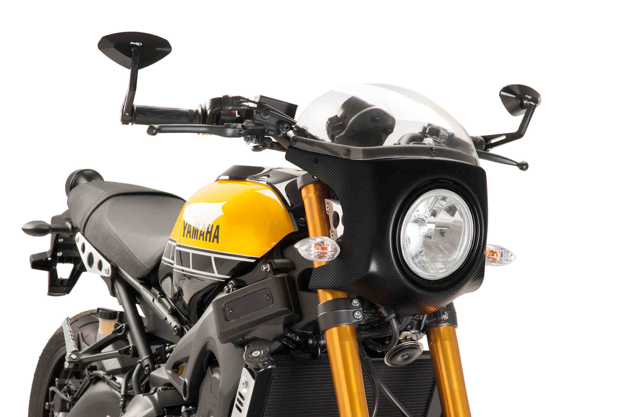 Puig Retro Semi Fairing | Carbon Look with Clear Screen | Royal Enfield Interceptor 650 2018>Current - Shop name