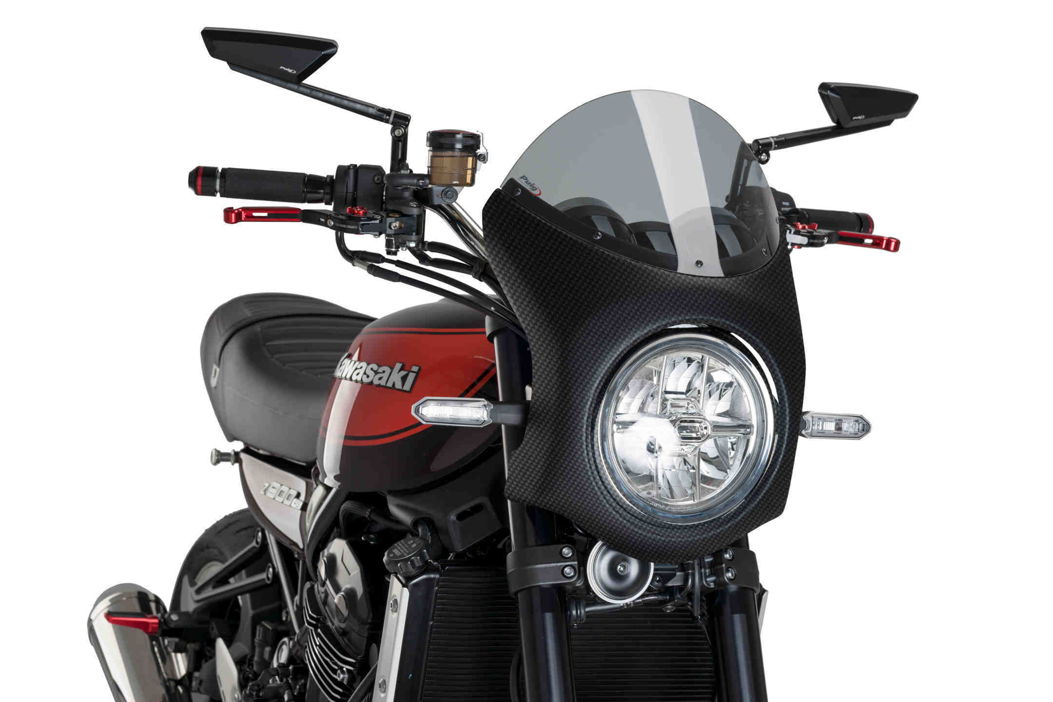 Puig Retro Semi Fairing | Carbon Look with Light Smoke Screen | Kawasaki Z 900 RS 2017>Current - Shop name