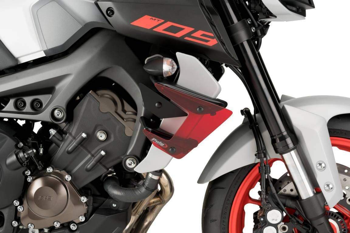 Puig Side Downforce Wings | Black/Red | Yamaha MT-09 SP 2018>2020 - Shop name