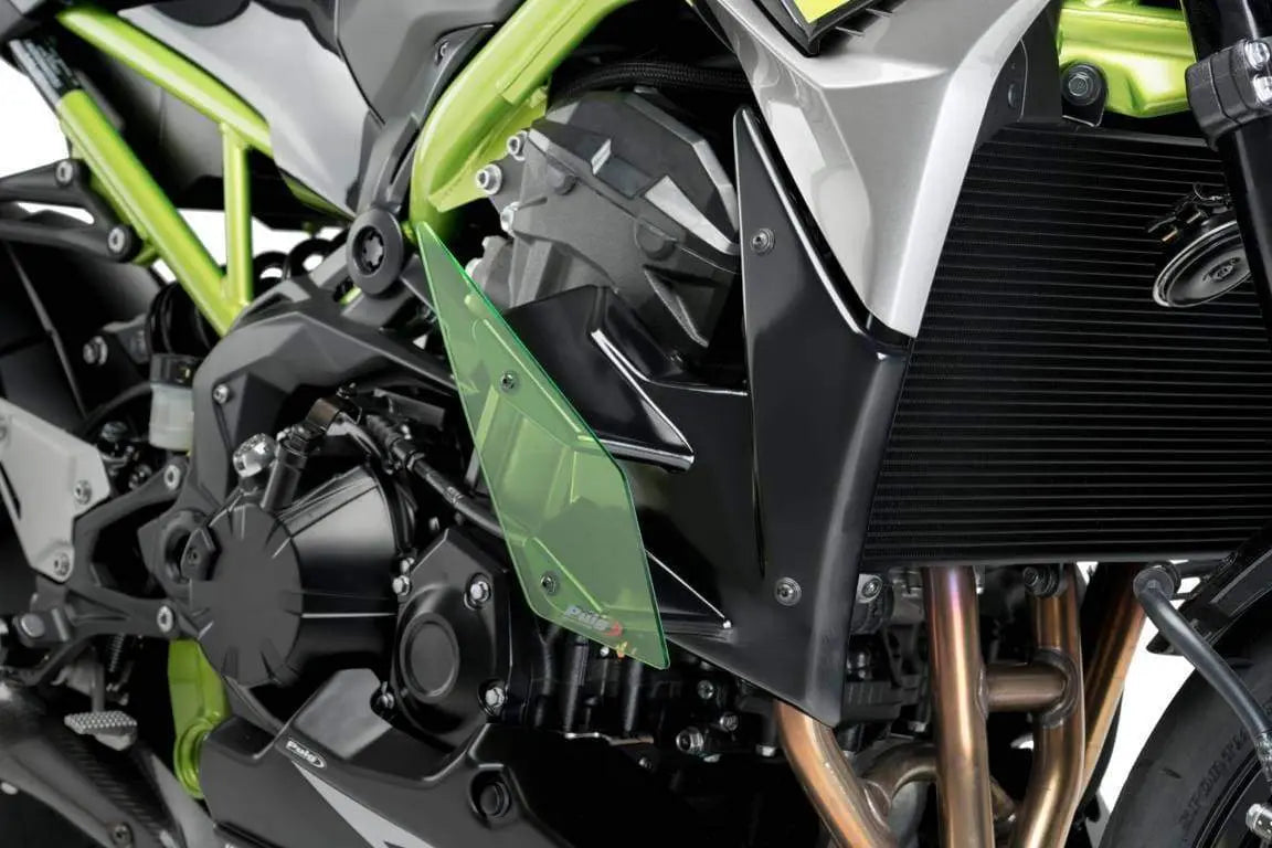 Puig Side Downforce Wings | Green | Kawasaki Z 900 2020>Current - Shop name