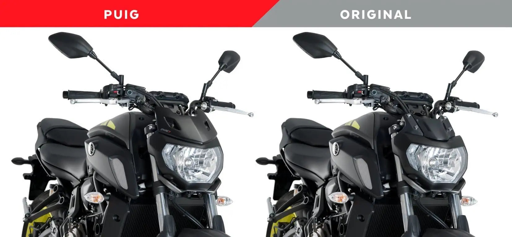 Puig Sport Plus Screen | Matte Black (Opaque) | Yamaha MT-07 2018>2024 - Shop name