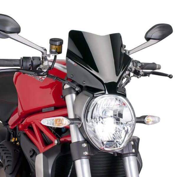 Puig Sport Screen | Black (Opaque) | Ducati Monster 1200/S 2014>Current - Shop name