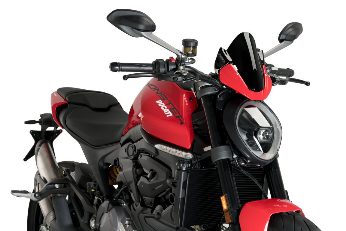 Puig Sport Screen | Black (Opaque) | Ducati Monster 937 2021>Current - Pyramid Motorcycle Accessories