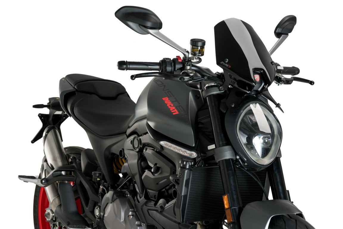 Puig Sport Screen | Black (Opaque) | Ducati Monster 937 2021>Current - Pyramid Motorcycle Accessories