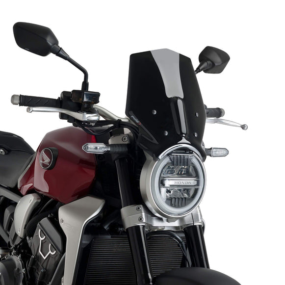 Puig Sport Screen | Black (Opaque) | Honda CB 1000 R 2018>2020 - Pyramid Motorcycle Accessories