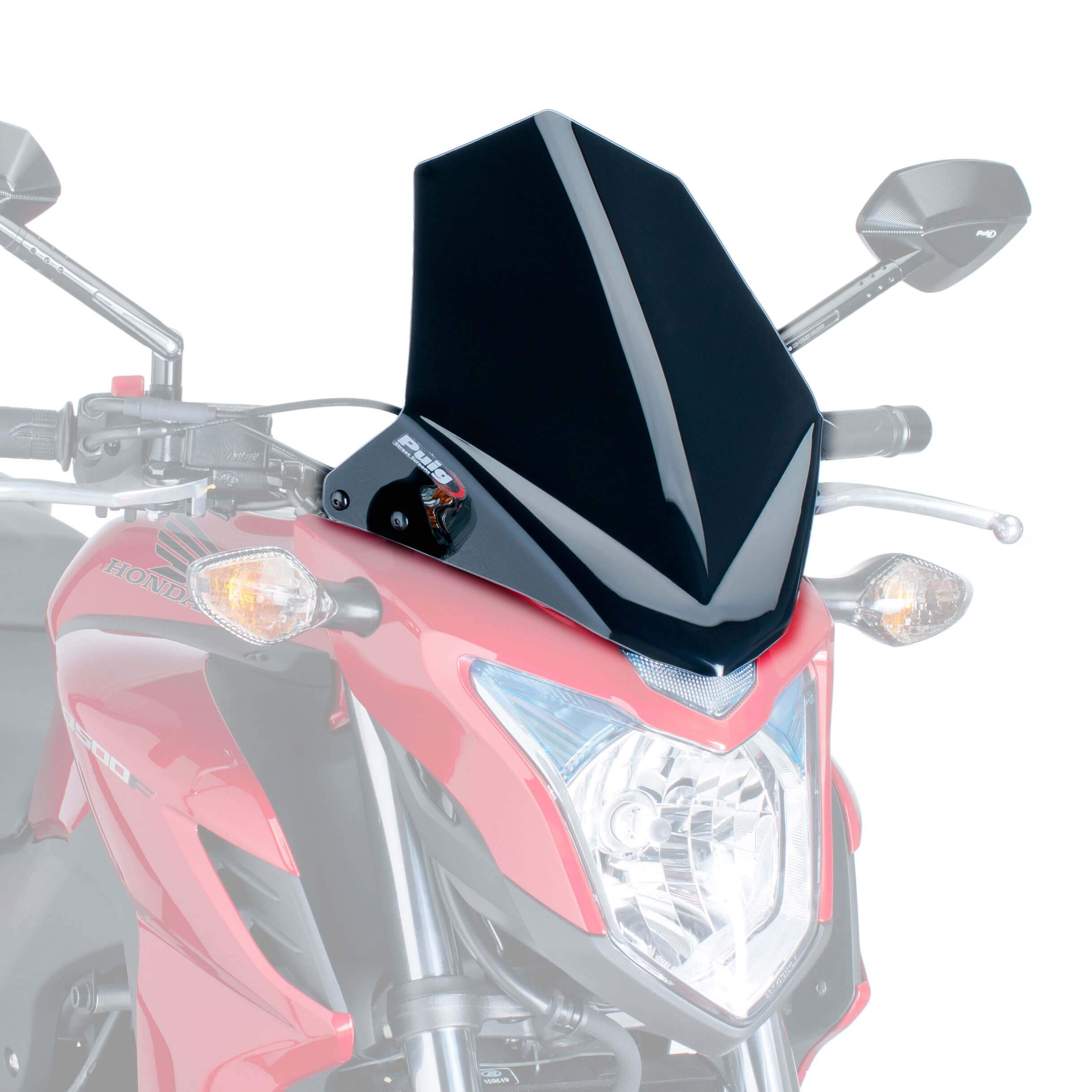 Puig Sport Screen | Black (Opaque) | Honda CB 500 F 2013>2015 - Shop name
