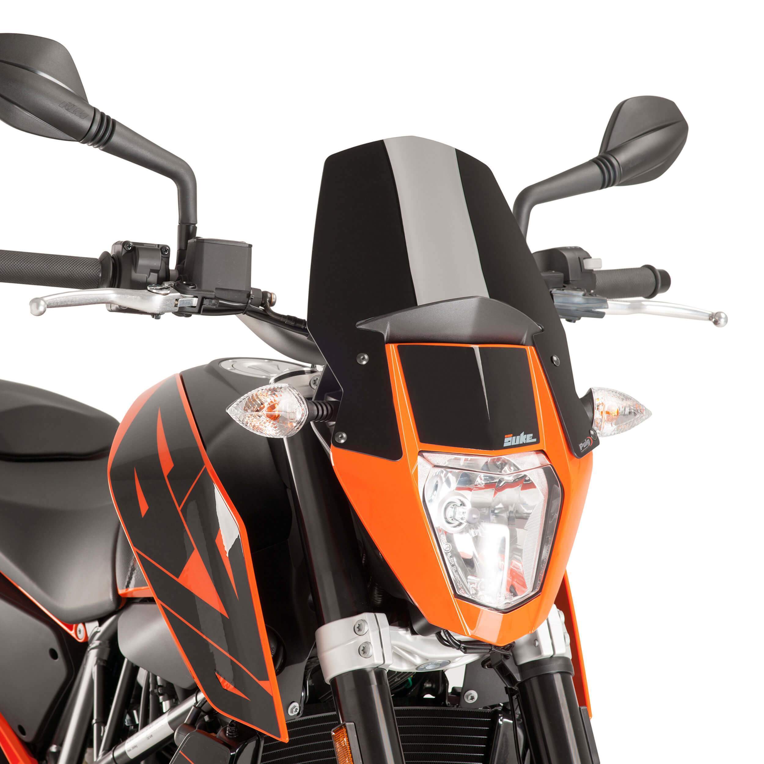 Puig Sport Screen | Black (Opaque) | KTM 690 Duke R 2012>2017 - Pyramid Motorcycle Accessories