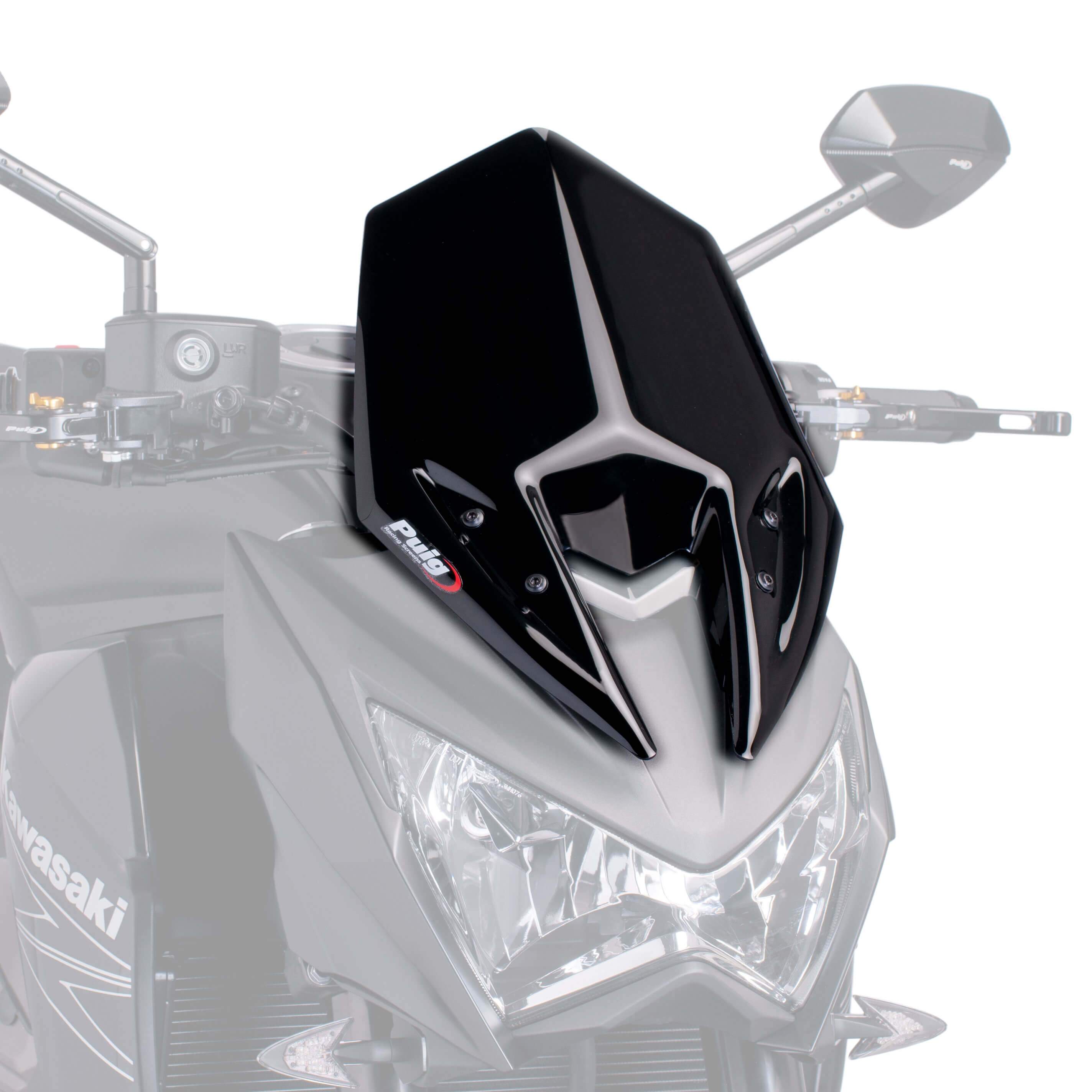 Puig Sport Screen | Black (Opaque) | Kawasaki Z 800 E 2013>2016 - Shop name