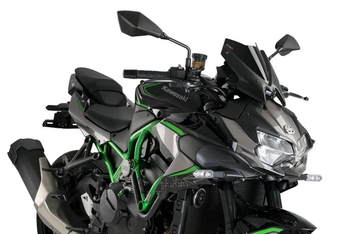Puig Sport Screen | Black (Opaque) | Kawasaki Z H2 2020>Current - Shop name