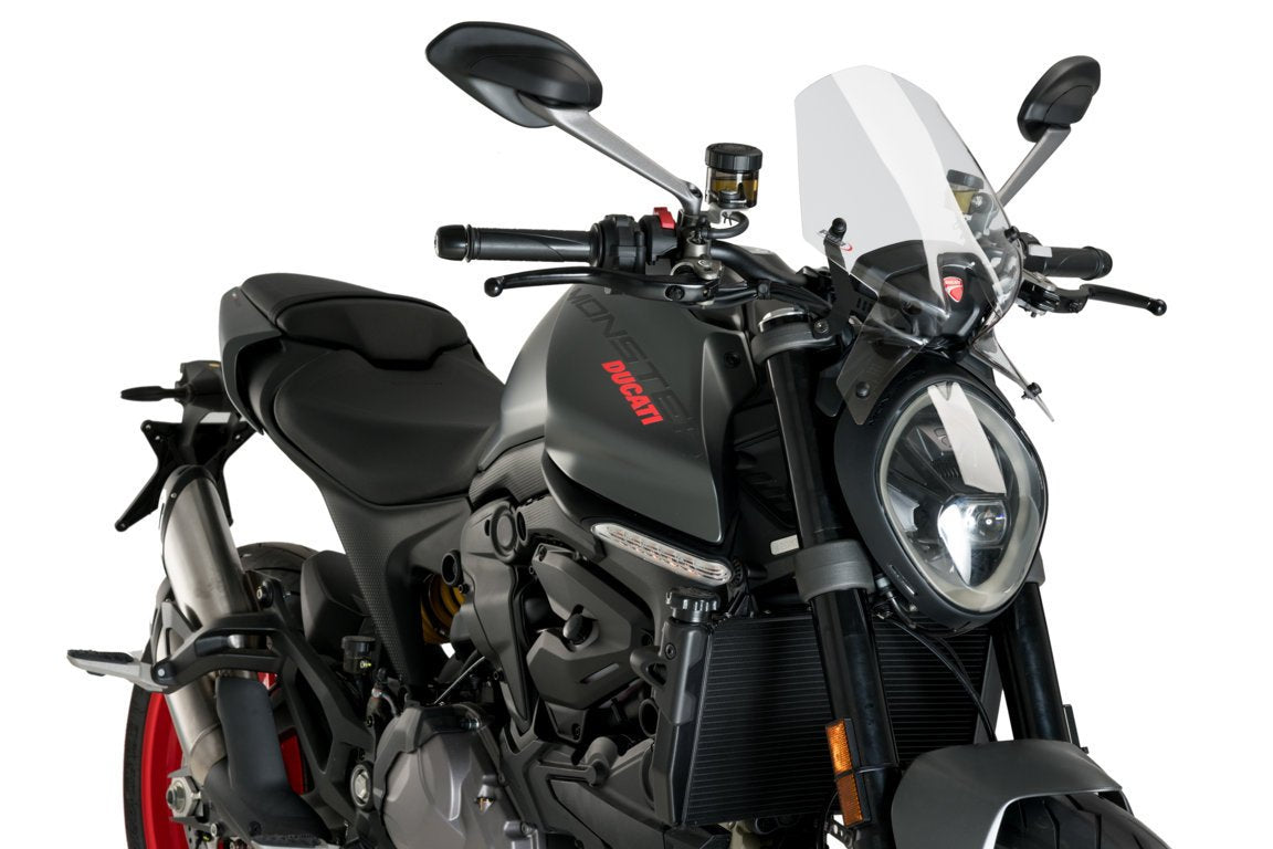 Puig Sport Screen | Clear | Ducati Monster 937 2021>Current - Pyramid Motorcycle Accessories