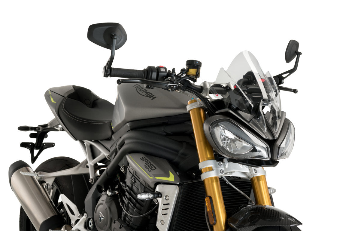Puig Sport Screen | Clear | Triumph Speed Triple 1200 RS 2021>2024 - Pyramid Motorcycle Accessories