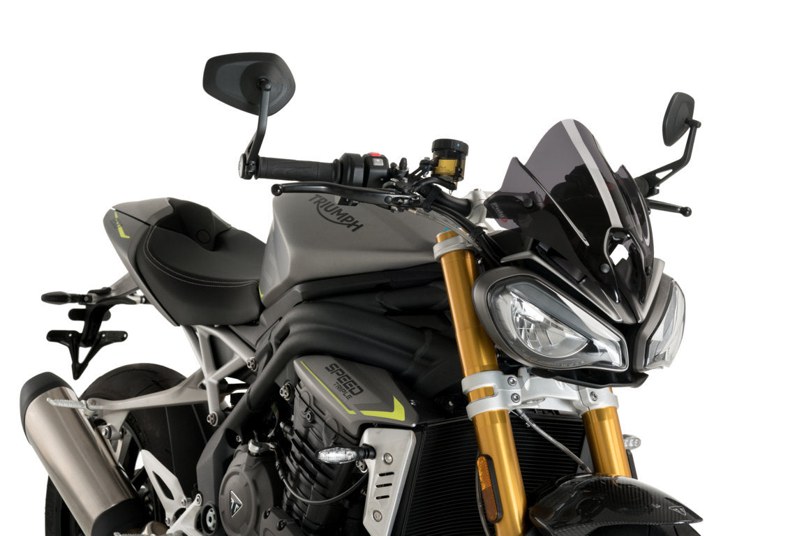 Puig Sport Screen | Dark Smoke | Triumph Speed Triple 1200 RS 2021>2024 - Pyramid Motorcycle Accessories