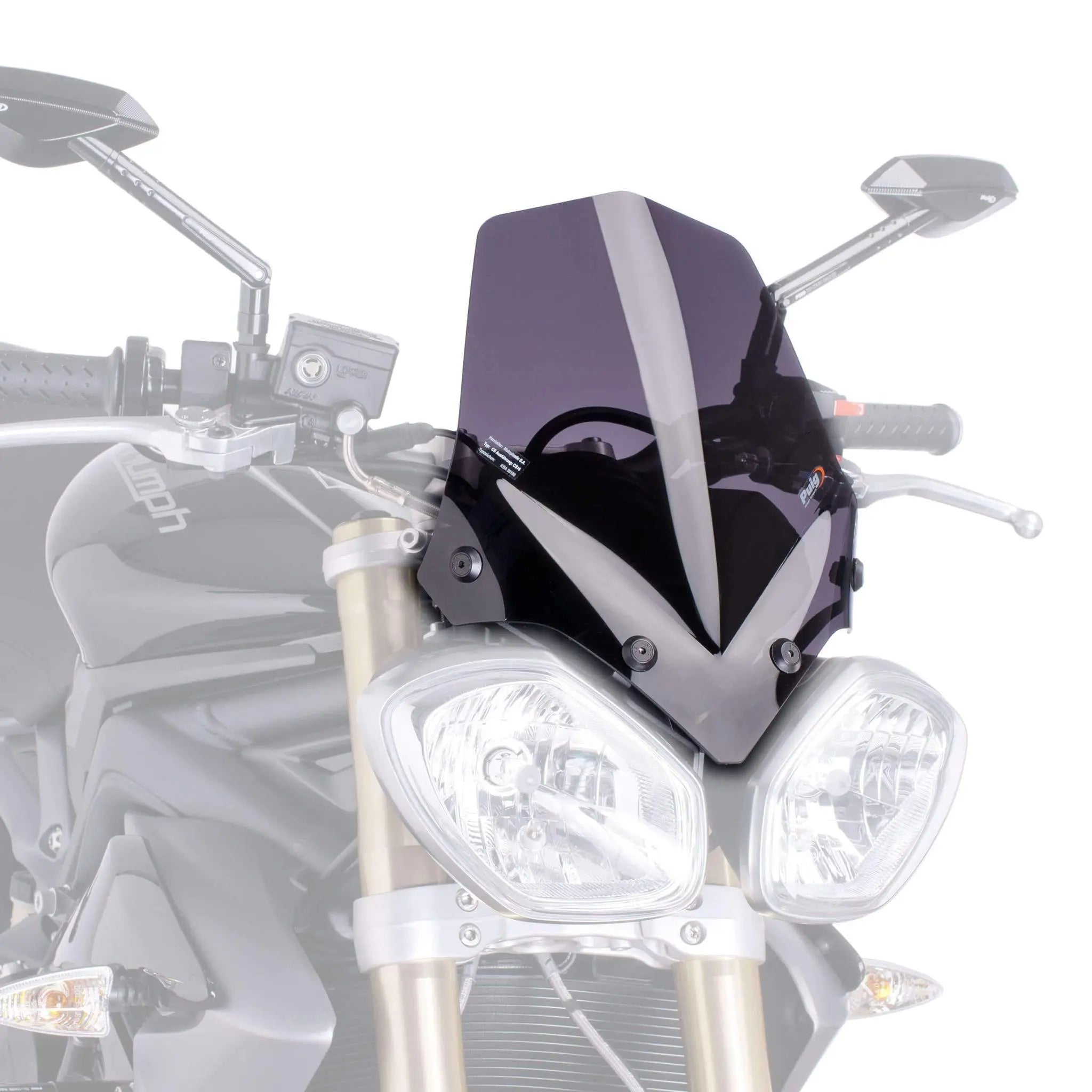 Puig Sport Screen | Dark Smoke | Triumph Street Triple 675 2013>2016 - Shop name