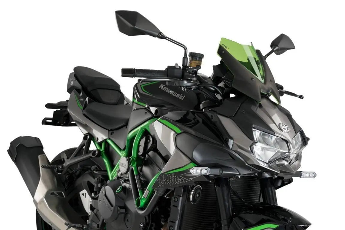 Puig Sport Screen | Green | Kawasaki Z H2 2020>Current - Shop name