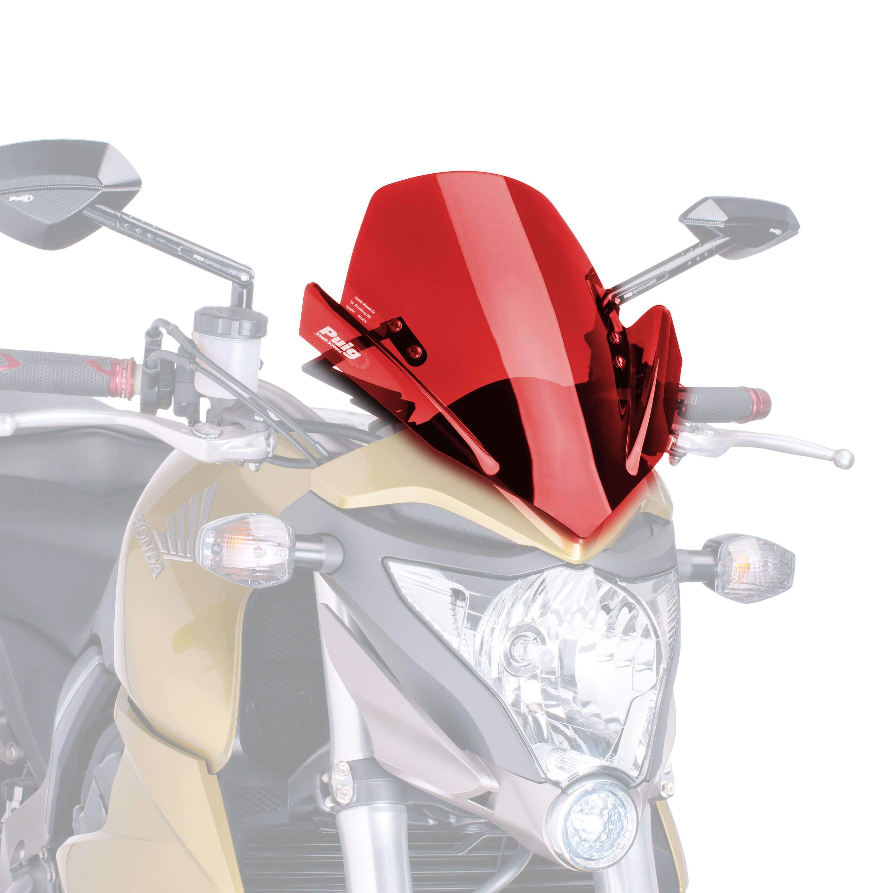 Puig Sport Screen | Red | Honda CB 1000 R 2011>2017 - Shop name