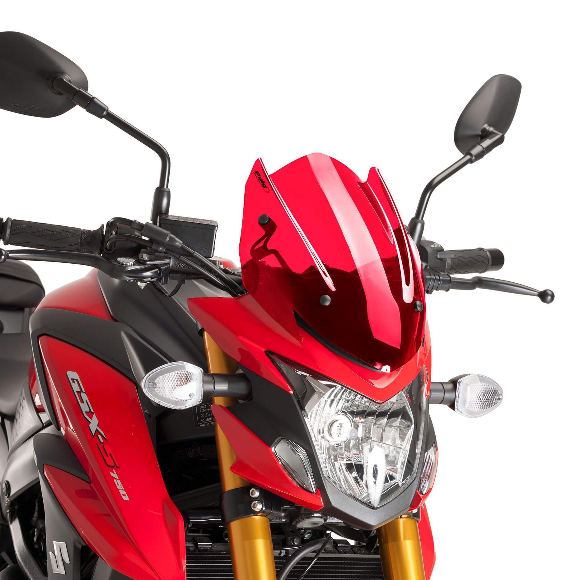 Puig Sport Screen | Red | Suzuki GSX-S 750 2017>2021 - Shop name