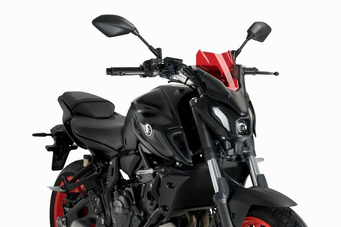 Puig Sport Screen | Red | Yamaha MT-07 2021>2024 - Shop name