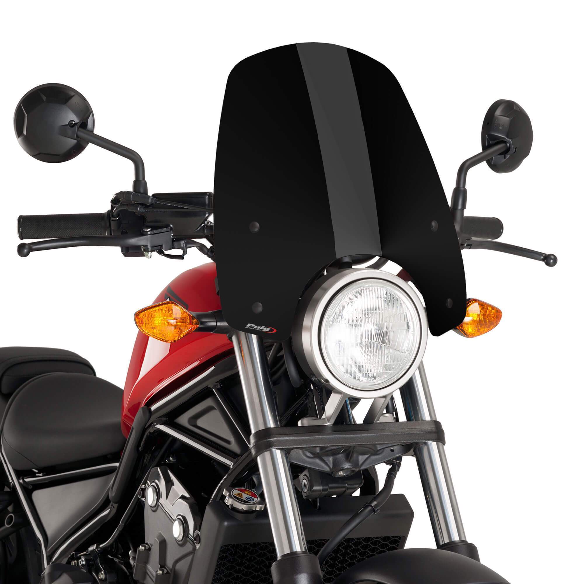 Puig Touring Screen | Black (Opaque) | Honda CMX 500 Rebel 2017>Current - Shop name