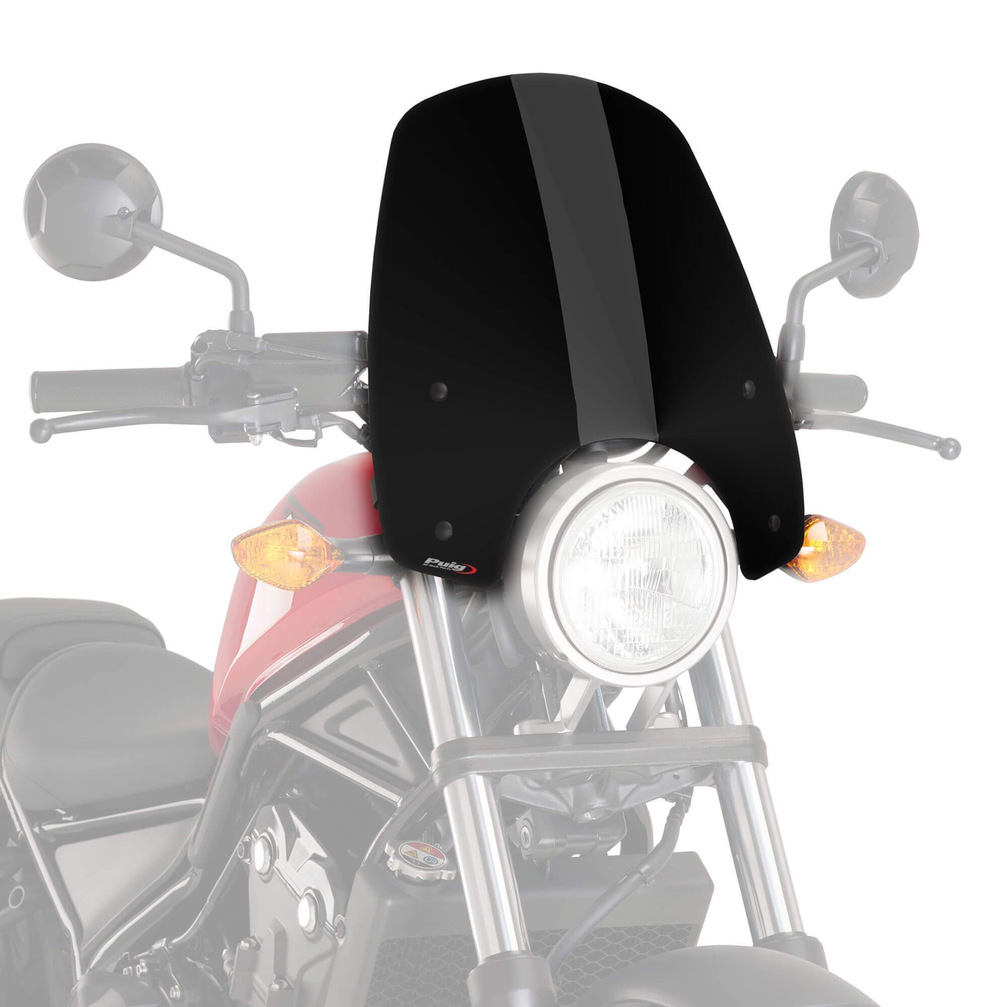 Puig Touring Screen | Black (Opaque) | Honda CMX 500 Rebel 2017>Current - Shop name