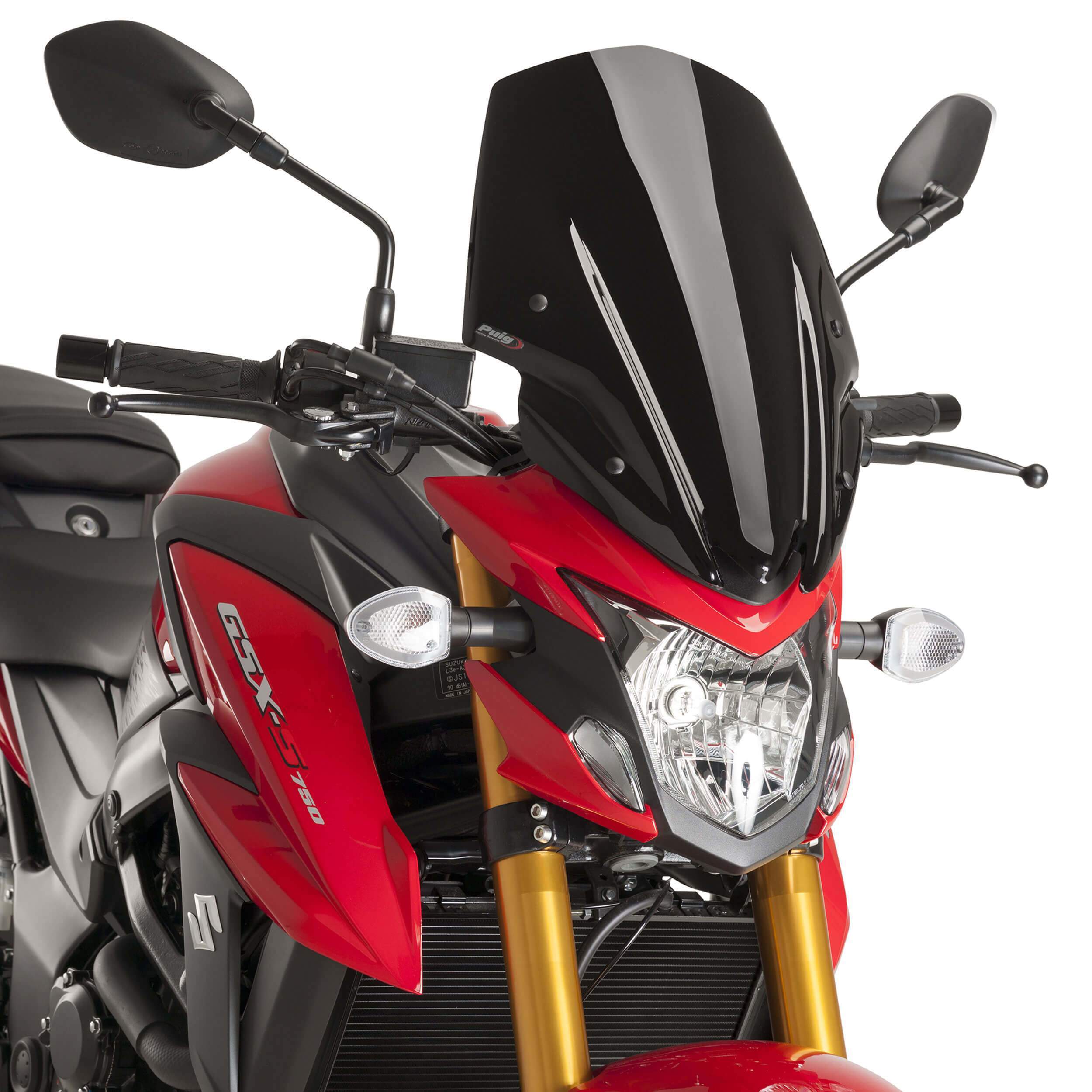 Puig Touring Screen | Black (Opaque) | Suzuki GSX-S 750 2017>2021 - Shop name