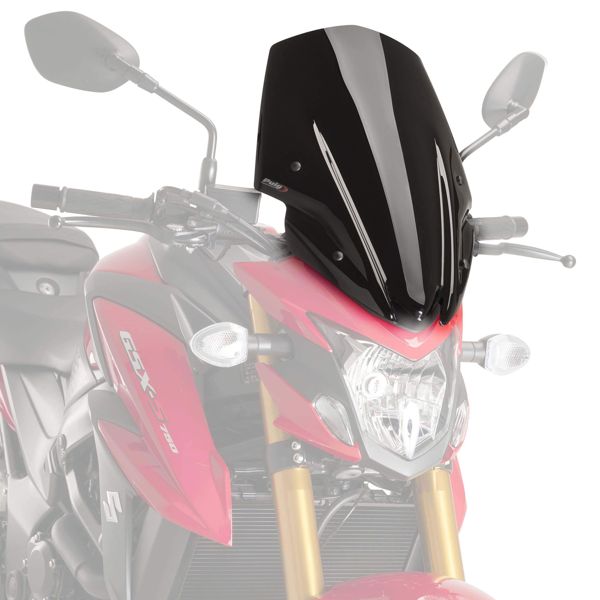 Puig Touring Screen | Black (Opaque) | Suzuki GSX-S 750 2017>2021 - Shop name