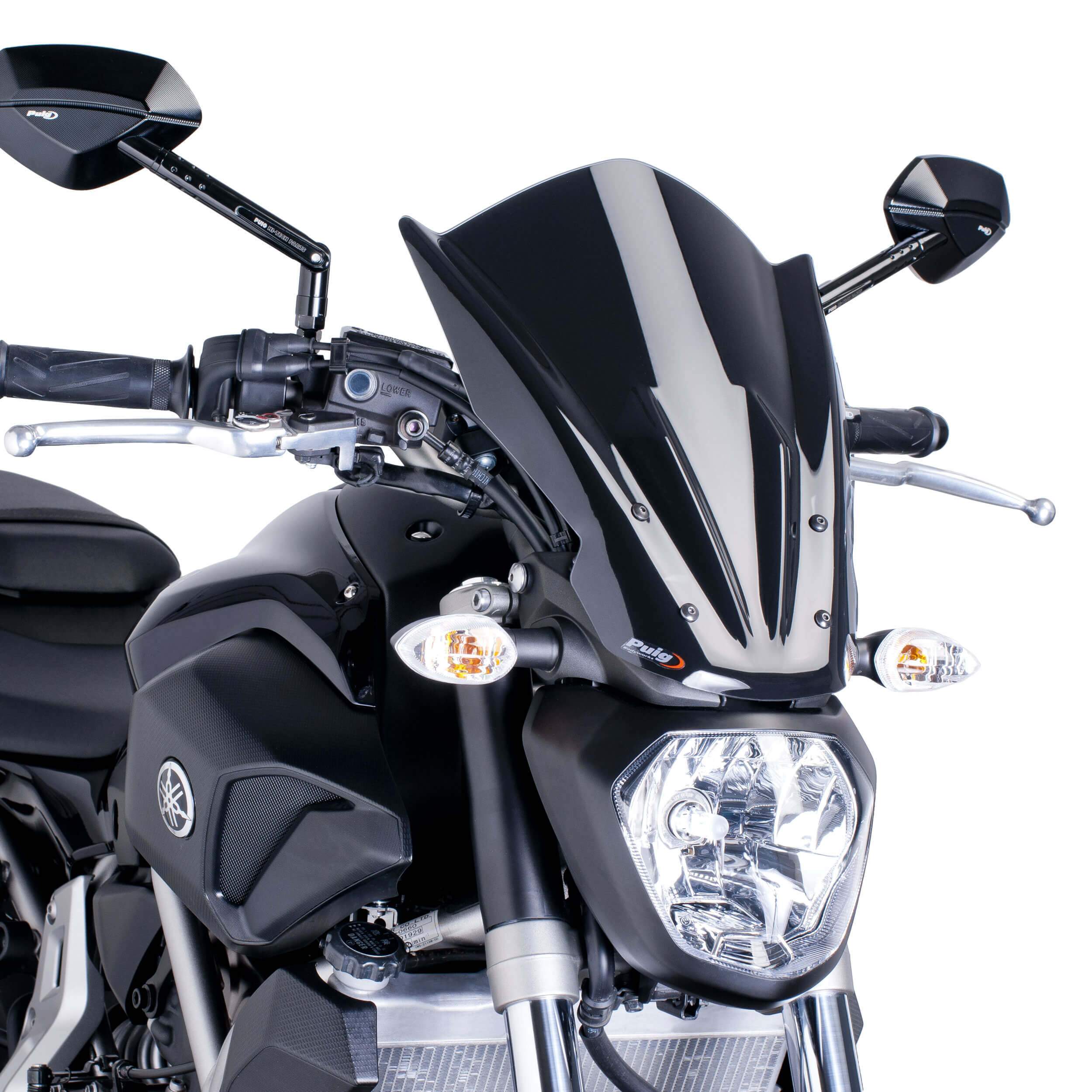 Puig Touring Screen | Black (Opaque) | Yamaha MT-07 2014>2017 - Shop name