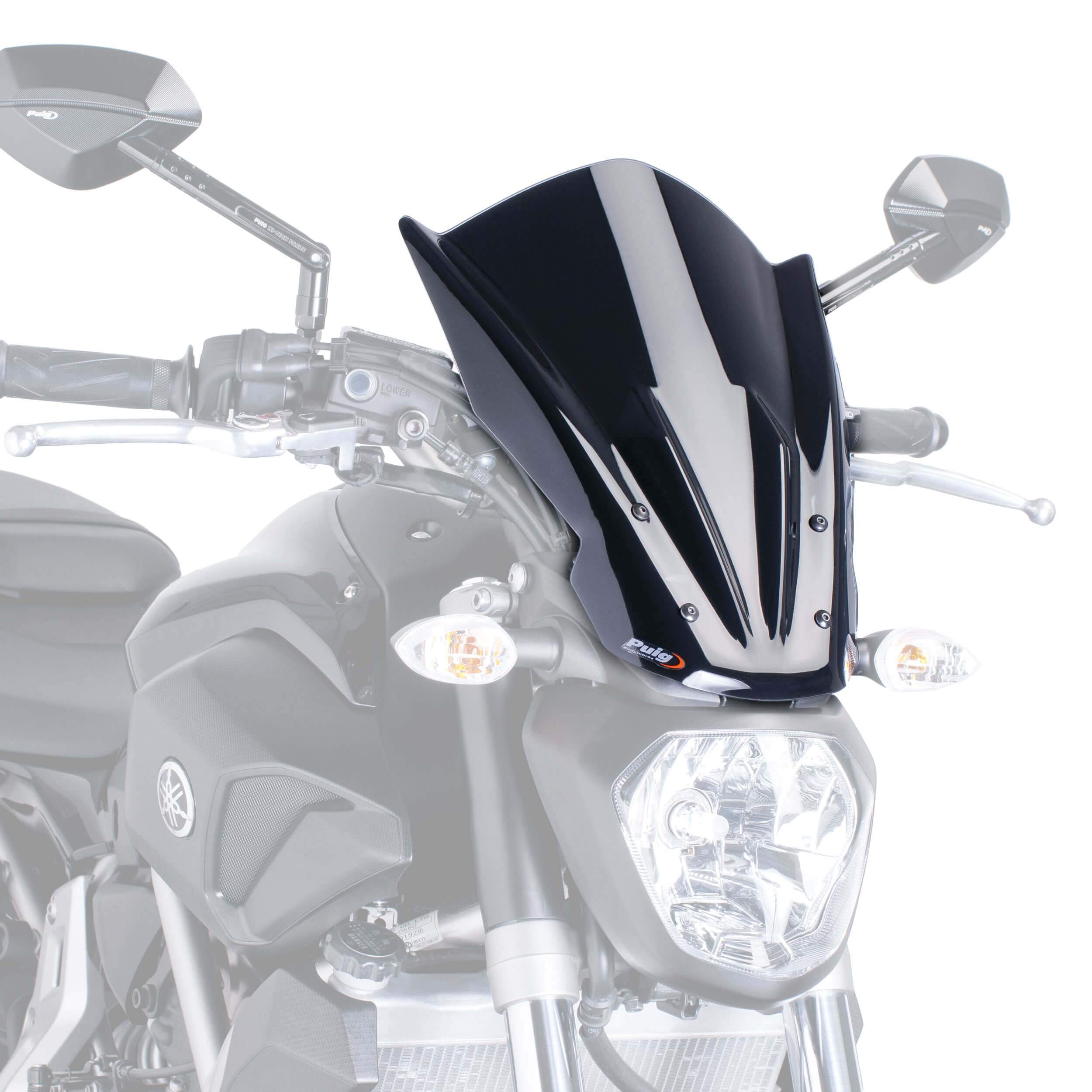 Puig Touring Screen | Black (Opaque) | Yamaha MT-07 2014>2017 - Shop name
