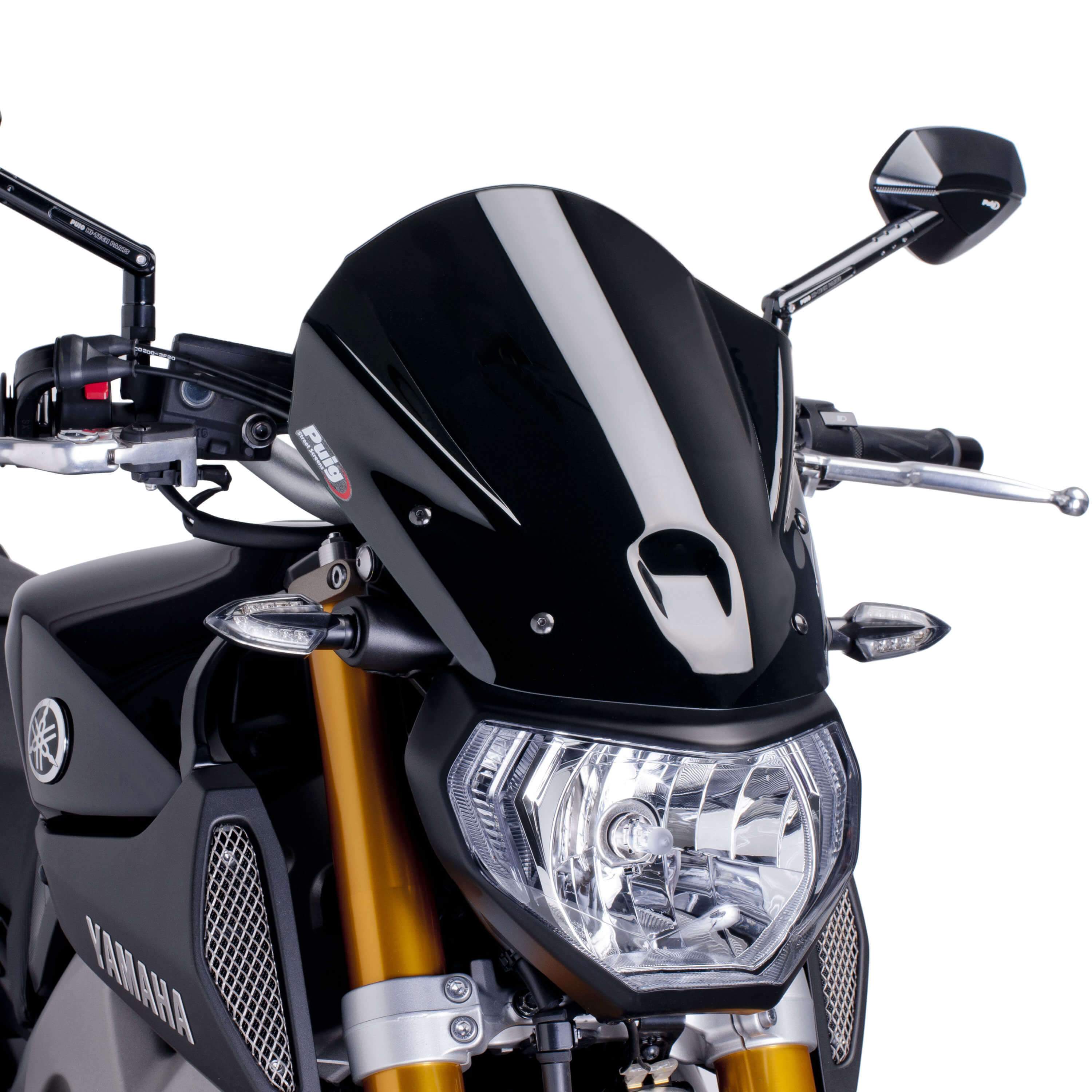 Puig Touring Screen | Black (Opaque) | Yamaha MT-09 2013>2016 - Shop name