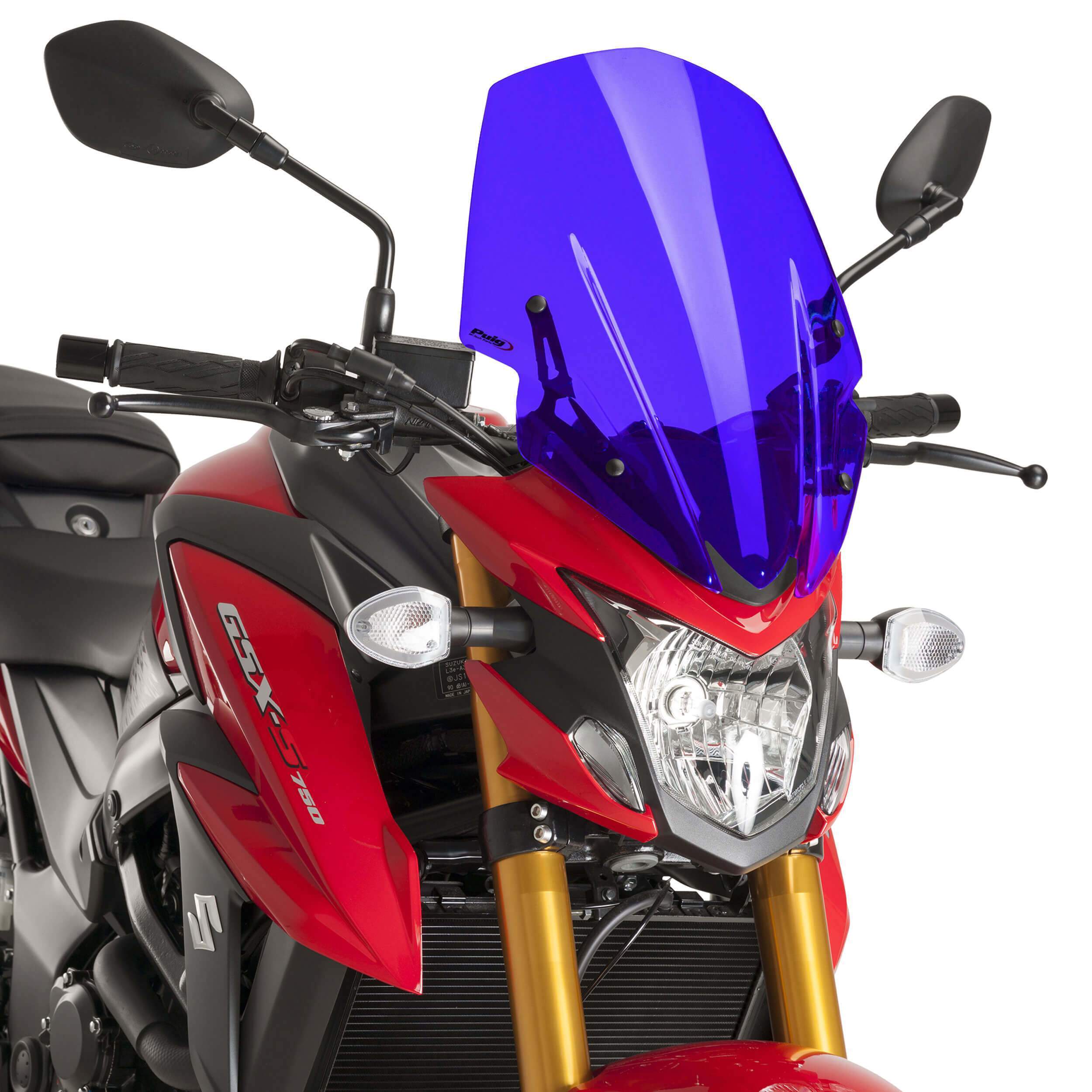 Puig Touring Screen | Blue | Suzuki GSX-S 750 2017>2021 - Shop name