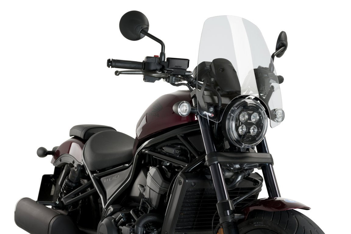 Puig Touring Screen | Clear | Honda CMX 1100 Rebel 2021>Current - Pyramid Motorcycle Accessories