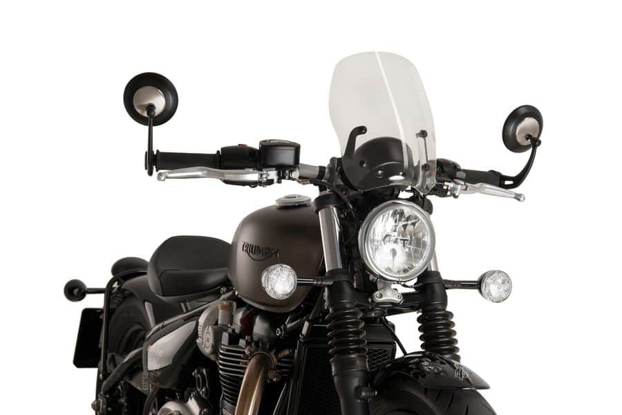 Puig Touring Screen | Clear | Triumph Bonneville Bobber 2017>2021 - Shop name