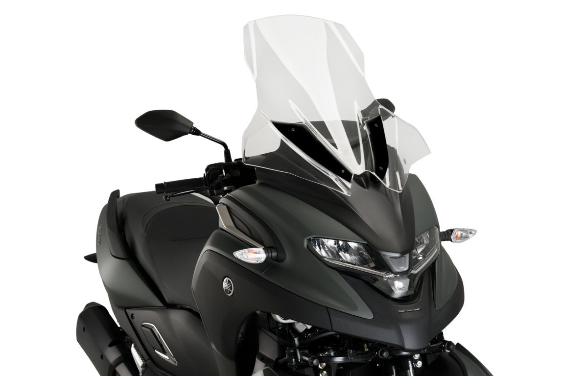 Puig Touring Screen | Clear | Yamaha Tricity 300 2020>Current - Pyramid Motorcycle Accessories