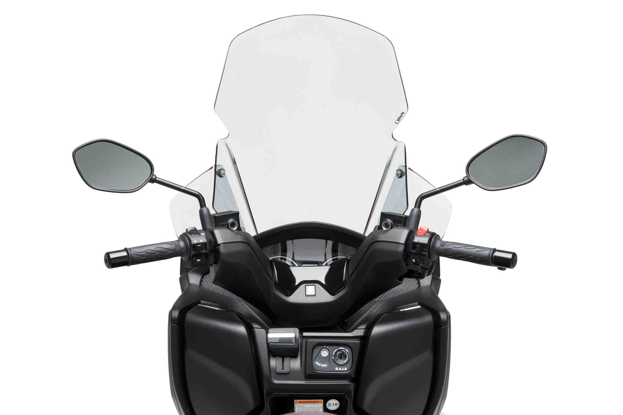 Puig Touring Screen w/ Removable Handguards | Clear | Suzuki Burgman 400 2017>Current - Pyramid Motorcycle Accessories