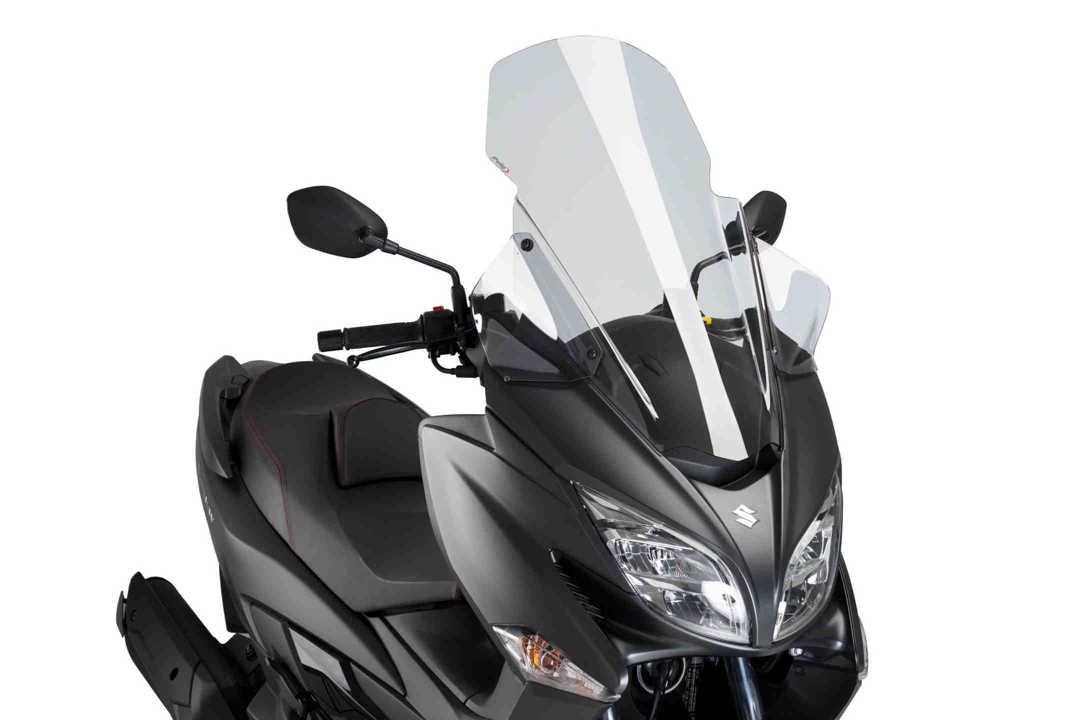 Puig Touring Screen w/ Removable Handguards | Clear | Suzuki Burgman 400 2017>Current - Pyramid Motorcycle Accessories