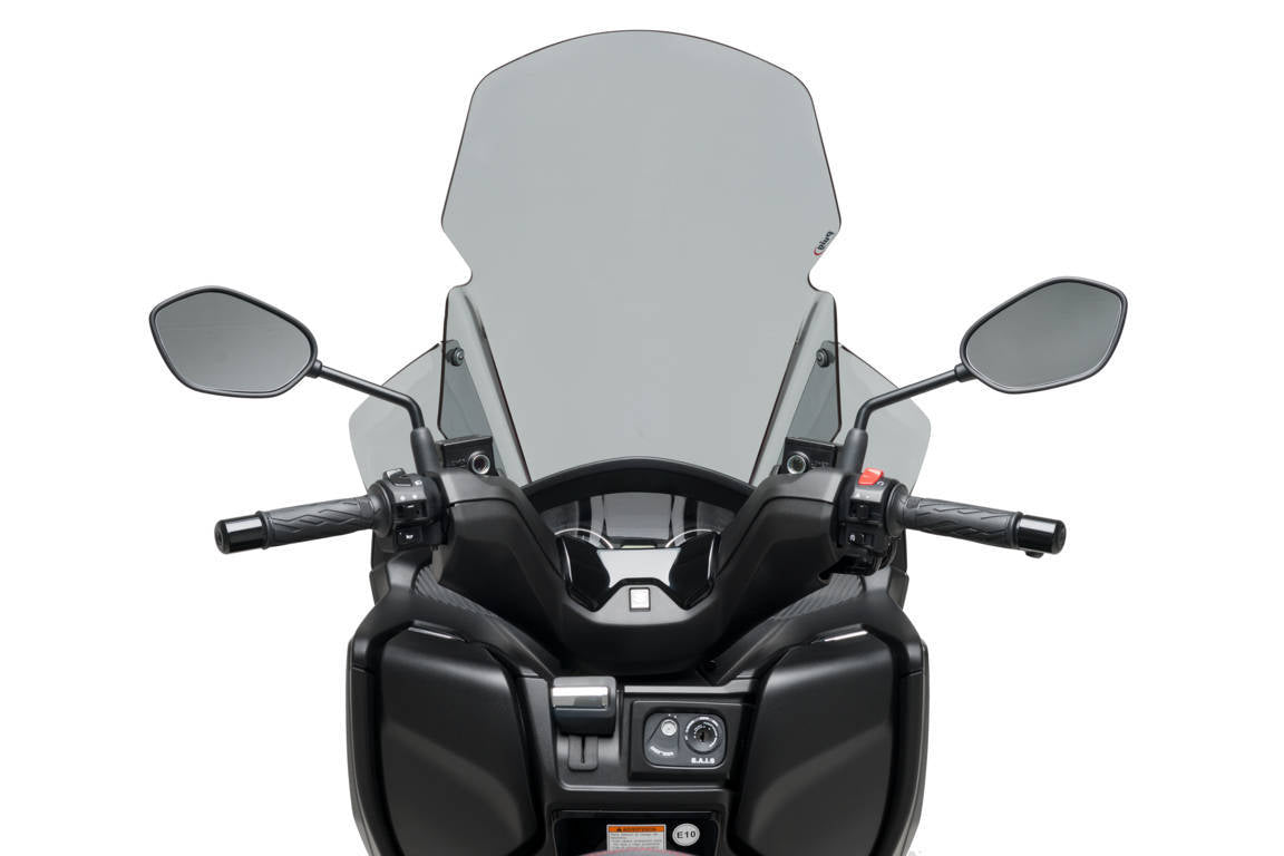 Puig Touring Screen w/ Removable Handguards | Light Smoke | Suzuki Burgman 400 2017>Current - Pyramid Motorcycle Accessories