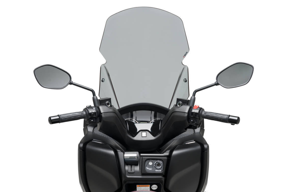 Puig Touring Screen w/ Removable Handguards | Light Smoke | Suzuki Burgman 400 2017>Current - Pyramid Motorcycle Accessories