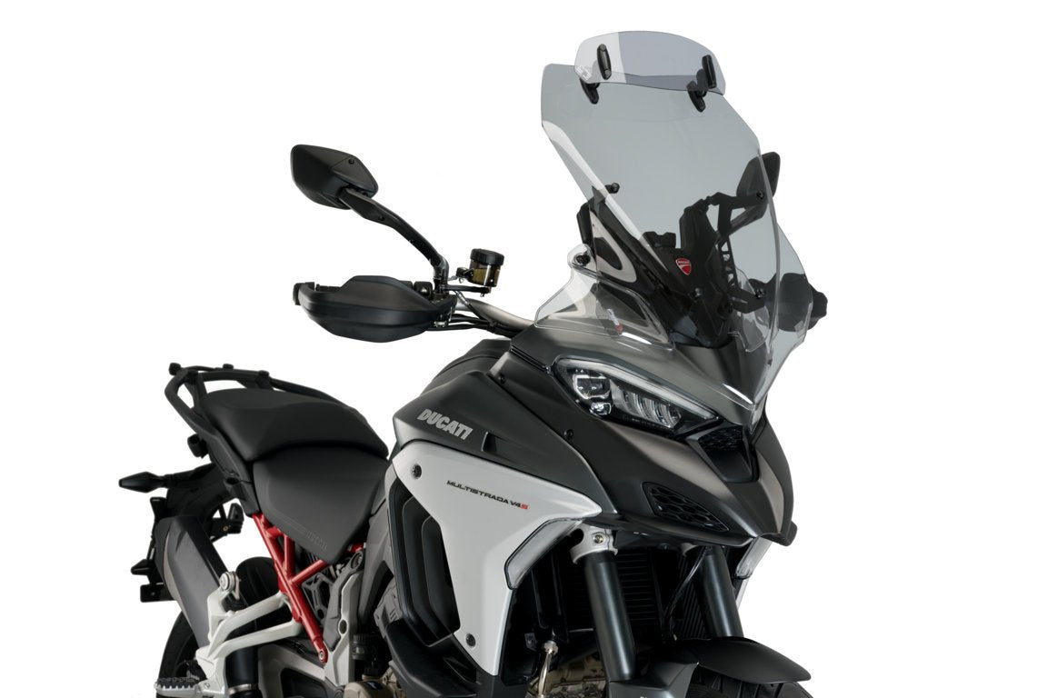 Puig Touring Screen with Visor | Light Smoke | Ducati Multistrada V4 2021>Current - Pyramid Motorcycle Accessories