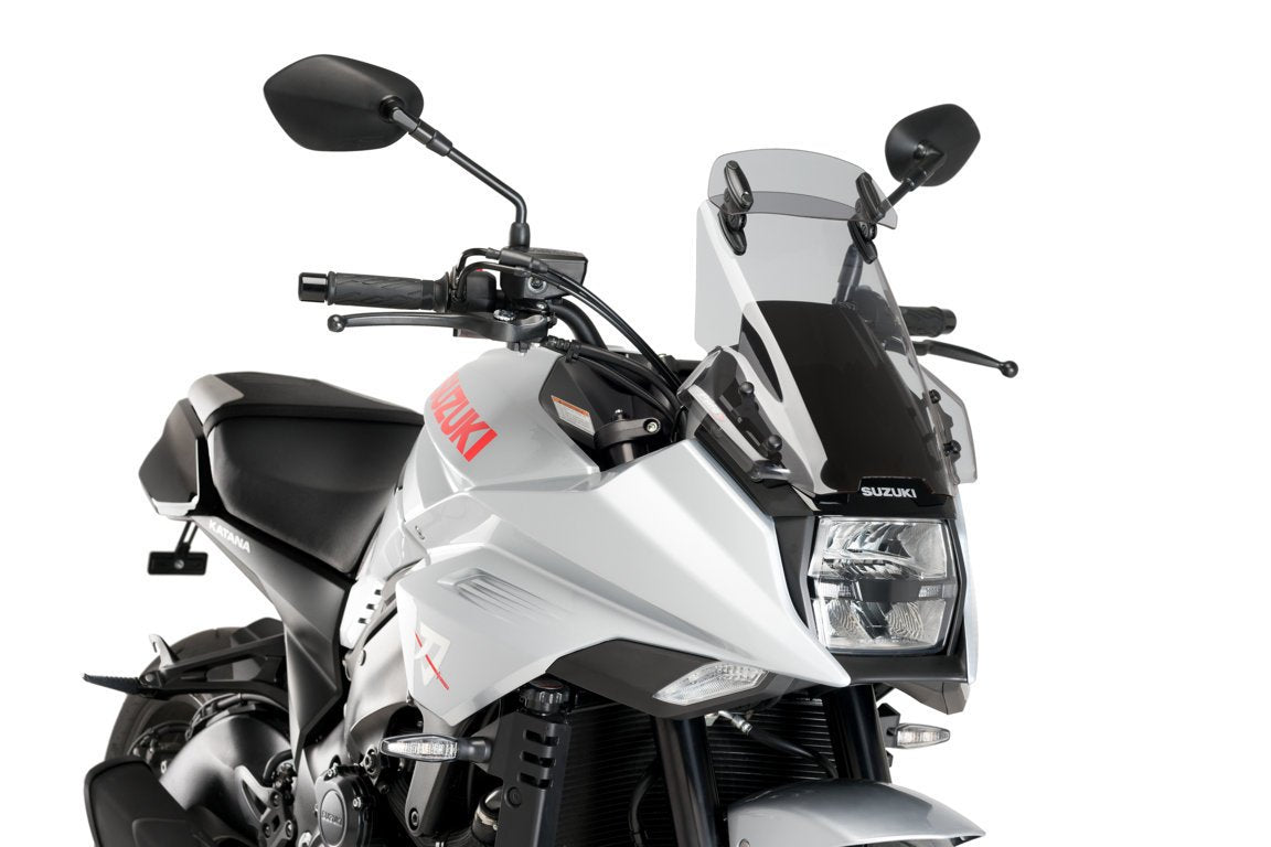 Puig Touring Screen with Visor | Light Smoke | Suzuki Katana 2019>Current - Pyramid Motorcycle Accessories