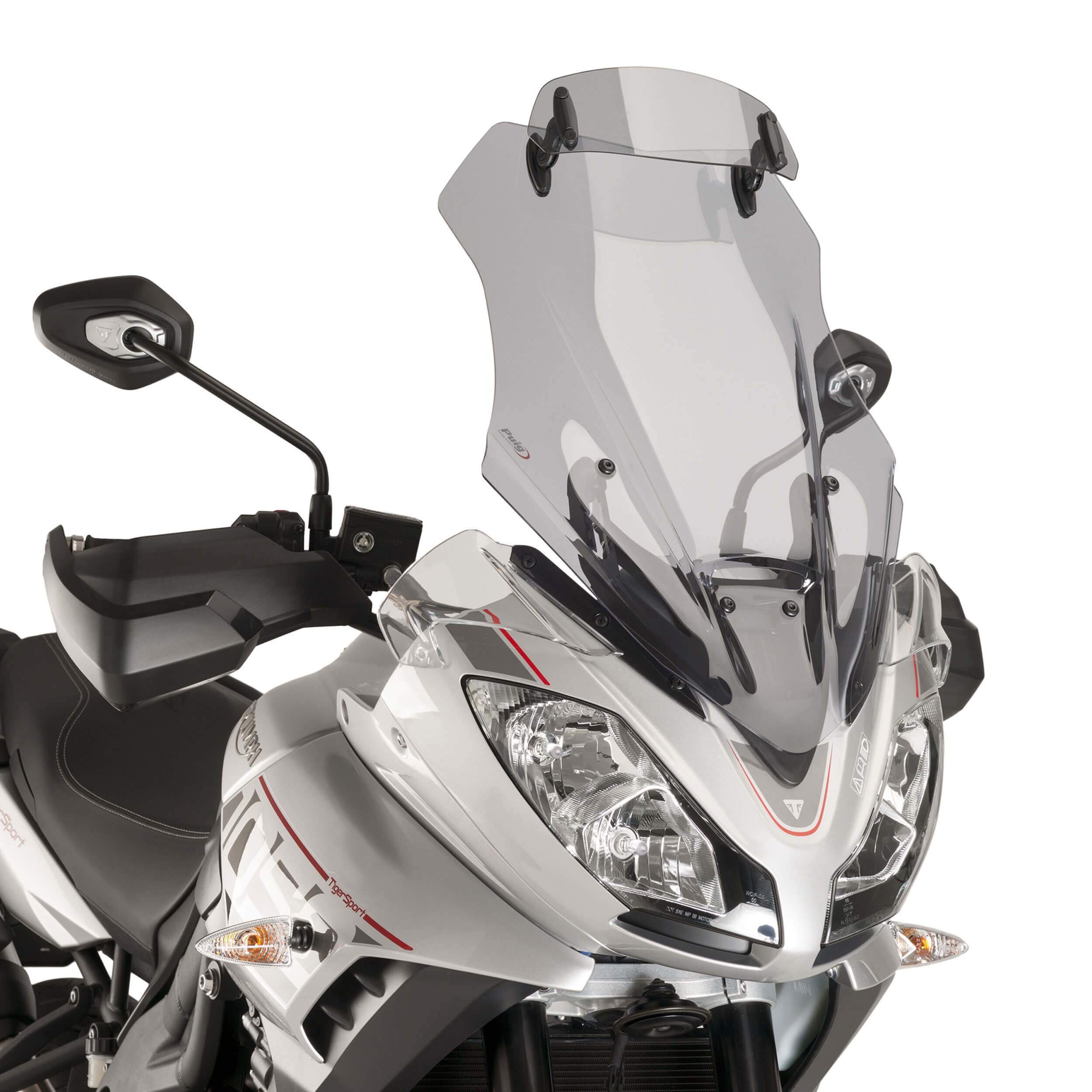 Puig Touring Screen with Visor | Light Smoke | Triumph Tiger 1050 Sport 2016>Current - Shop name