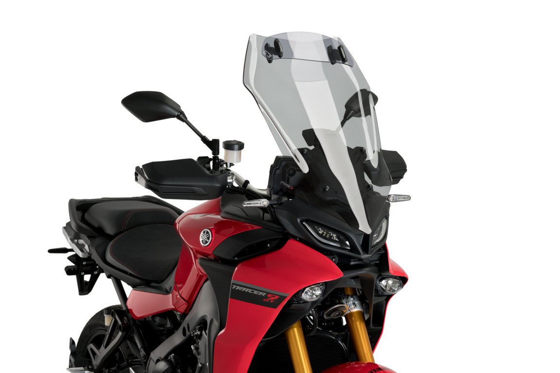 Puig Touring Screen with Visor | Light Smoke | Yamaha Tracer 9 2021>2024 - Pyramid Motorcycle Accessories