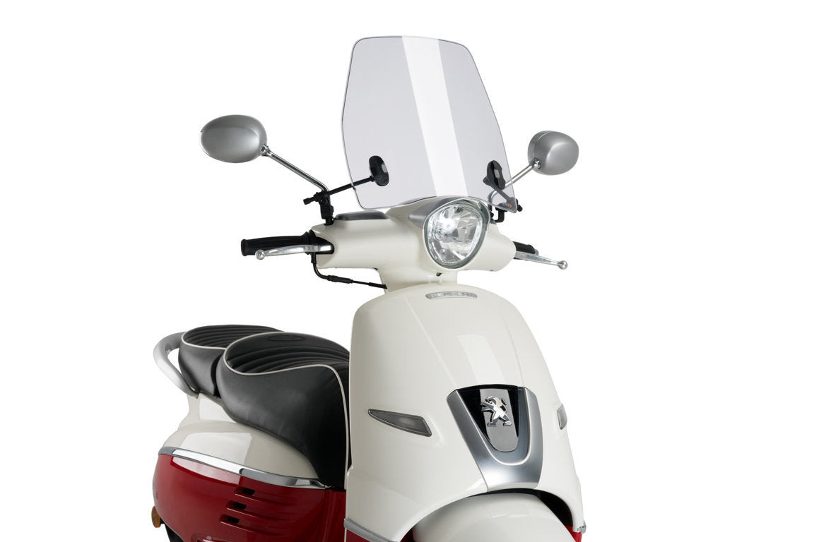 Puig Trafic Screen | Clear | Peugeot Django 2016>2020 - Pyramid Motorcycle Accessories