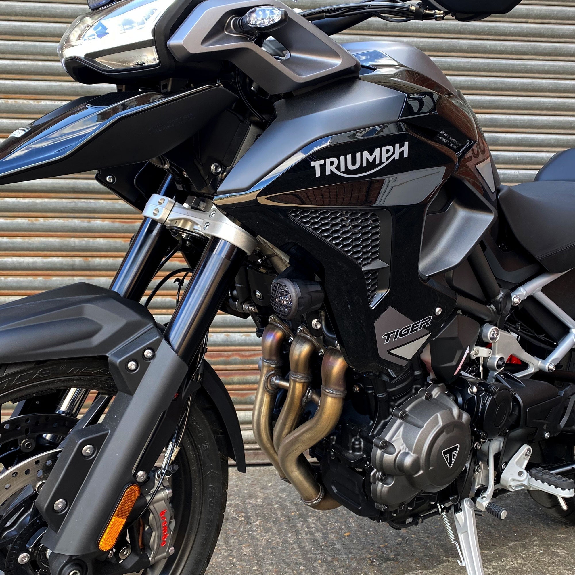 Pyramid Auxiliary Headlight Guards | Matte Black | Triumph Tiger 1200 GT 2022>Current - Shop name