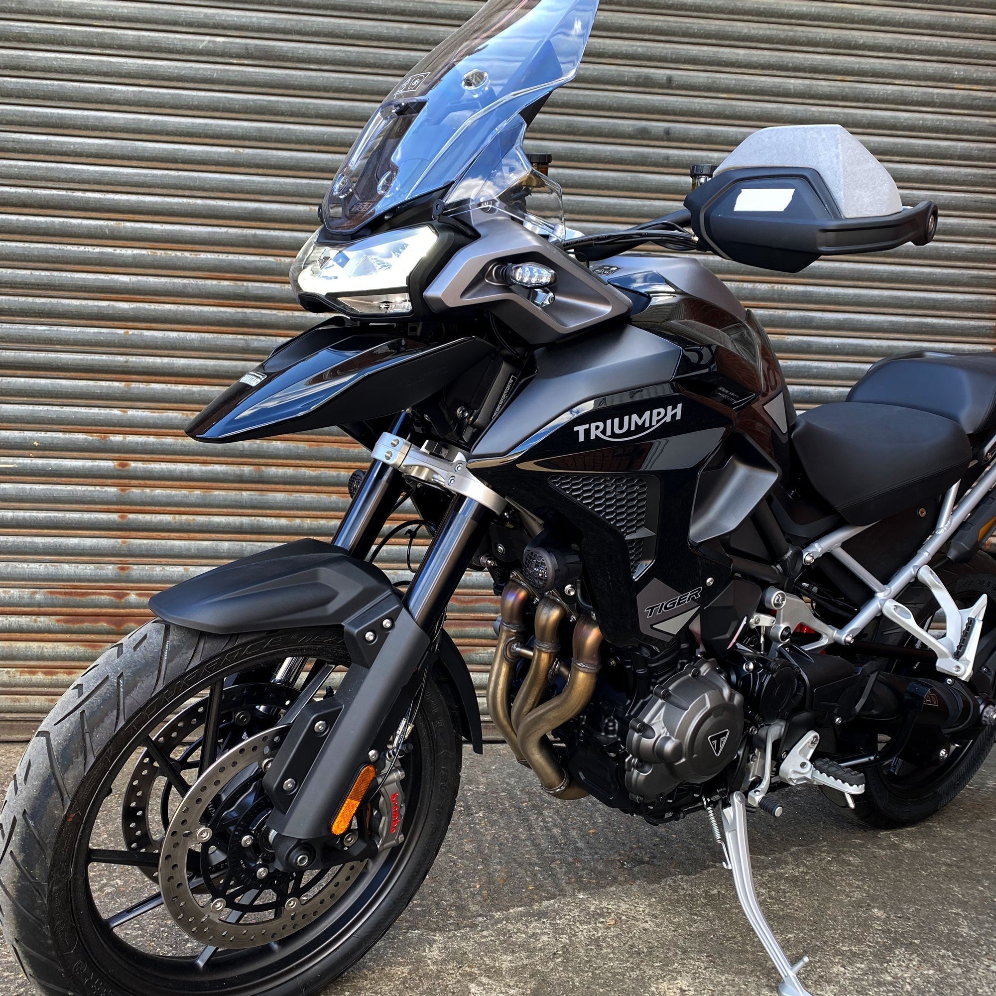 Pyramid Auxiliary Headlight Guards | Matte Black | Triumph Tiger 1200 GT 2022>Current - Shop name