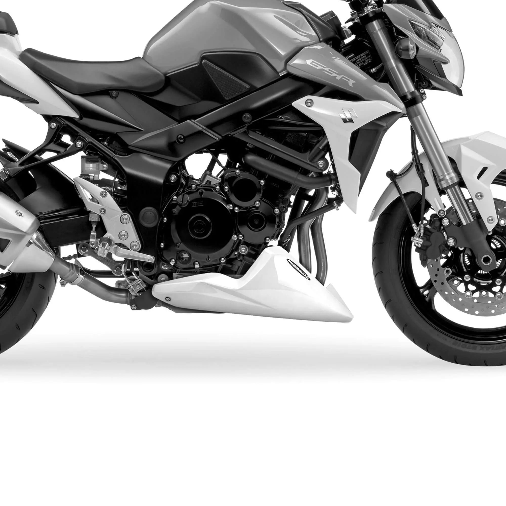 Pyramid Belly Pan | Gloss White | Suzuki GSR 750 2011>2016 - Shop name