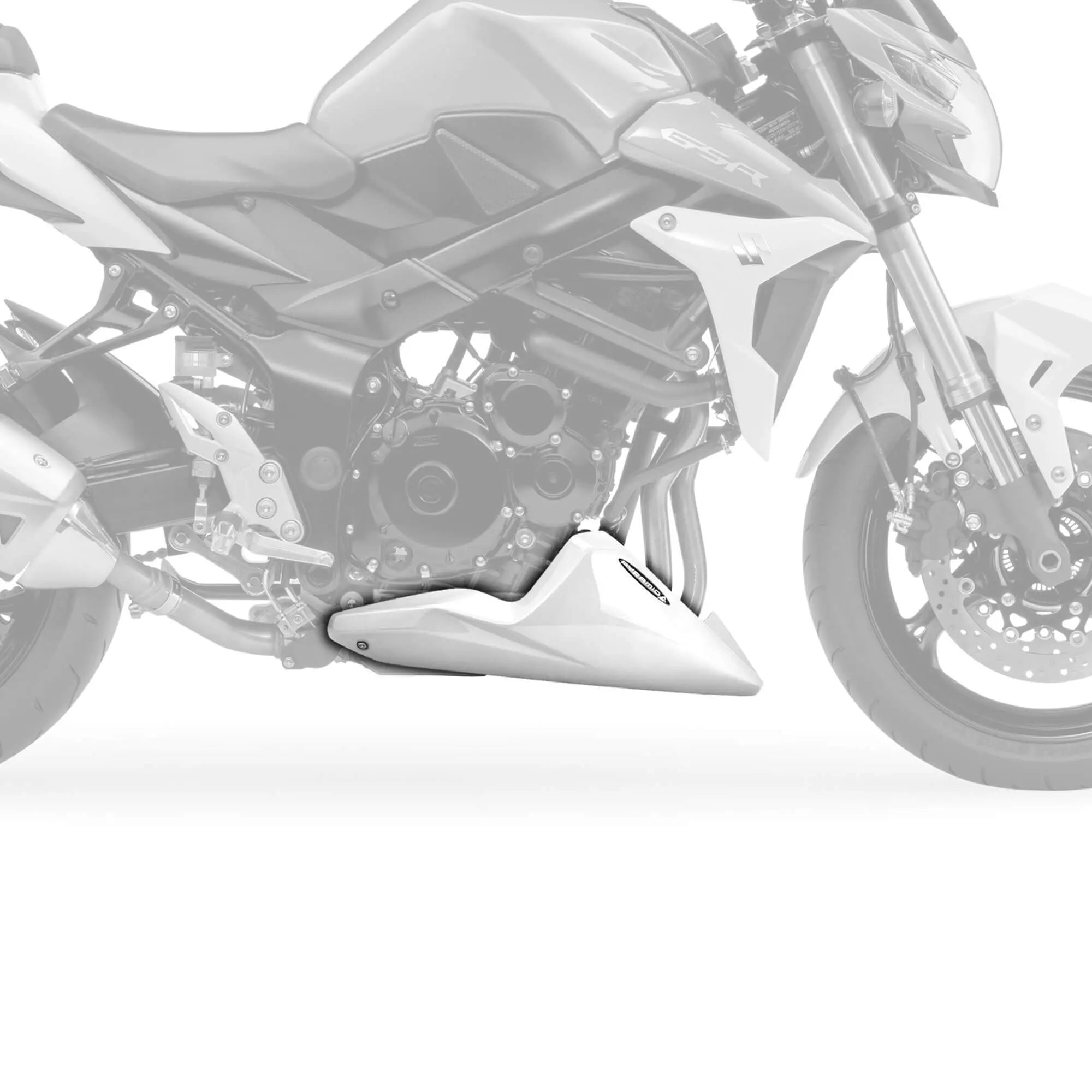 Pyramid Belly Pan | Gloss White | Suzuki GSR 750 2011>2016 - Shop name