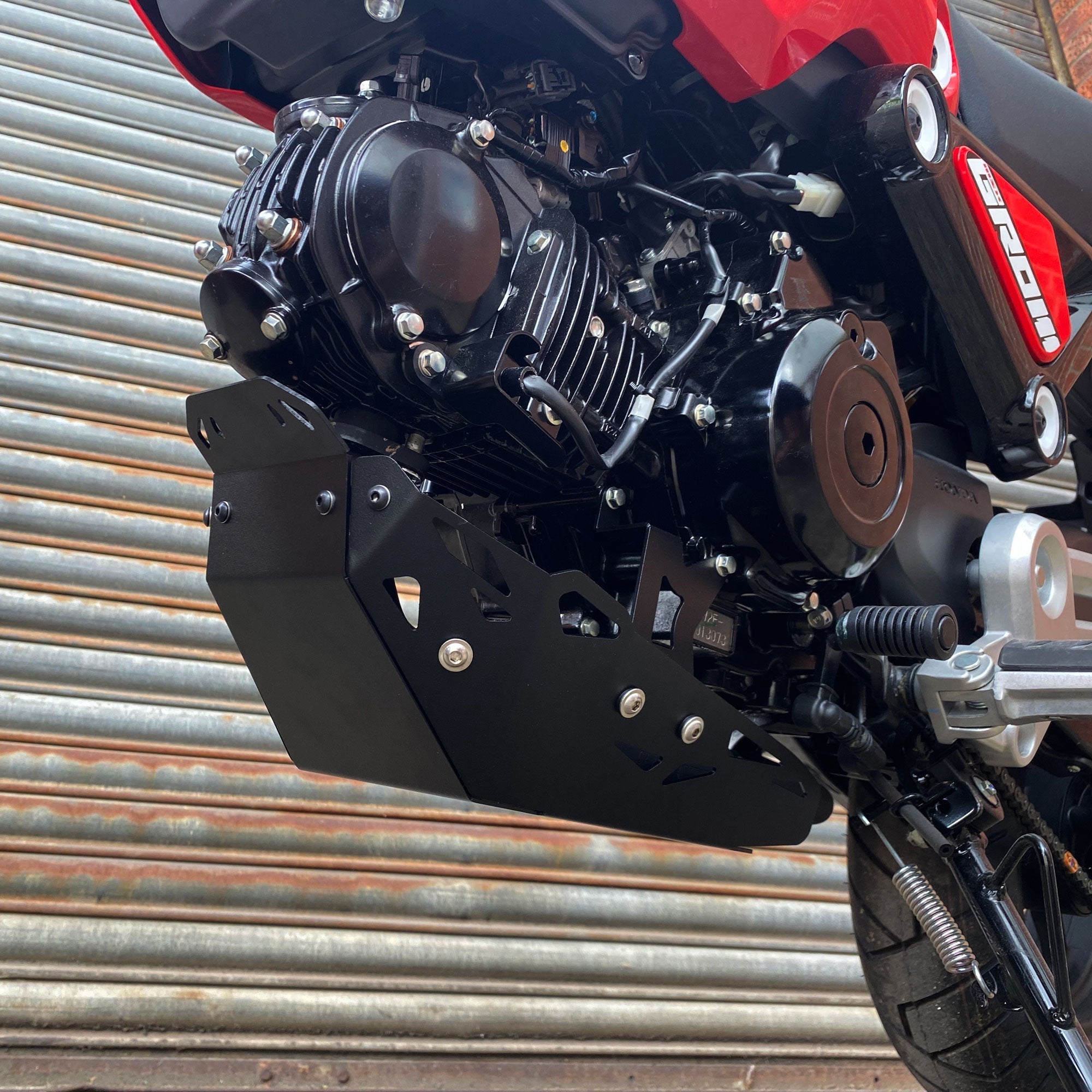 Pyramid Engine Plate | Matte Black | Honda MSX 125 2021>Current - Shop name