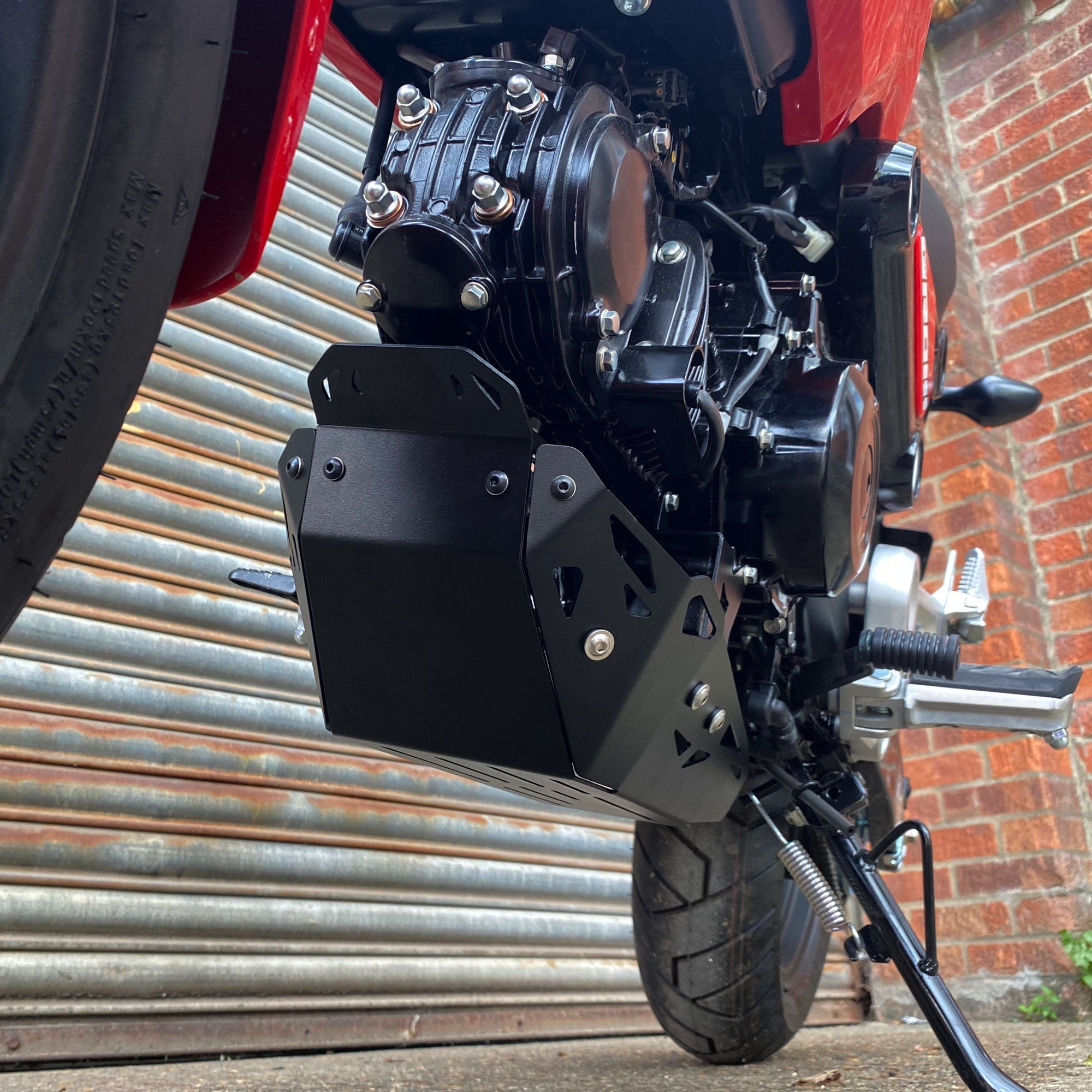 Pyramid Engine Plate | Matte Black | Honda MSX 125 2021>Current - Shop name