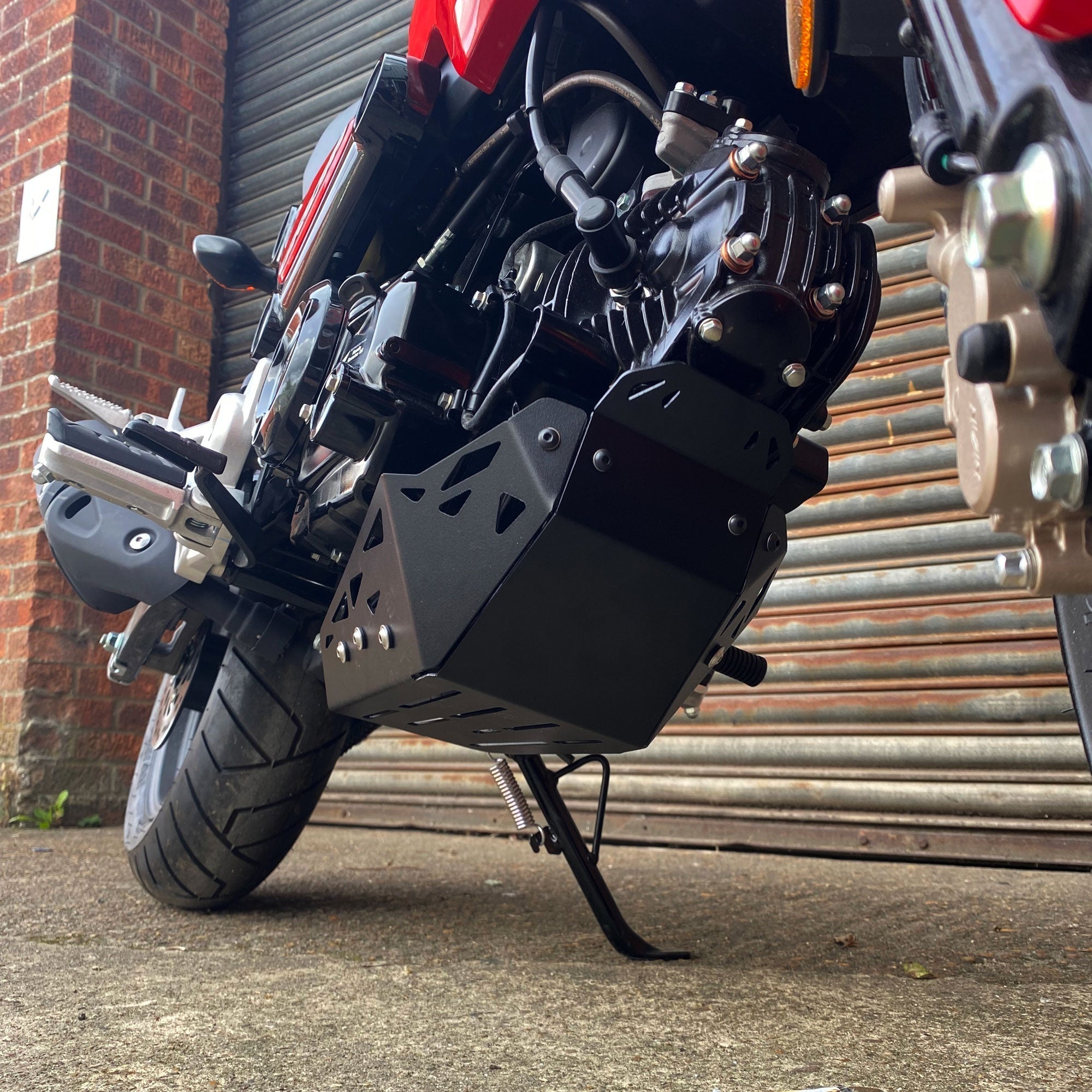Pyramid Engine Plate | Matte Black | Honda MSX 125 2021>Current - Shop name